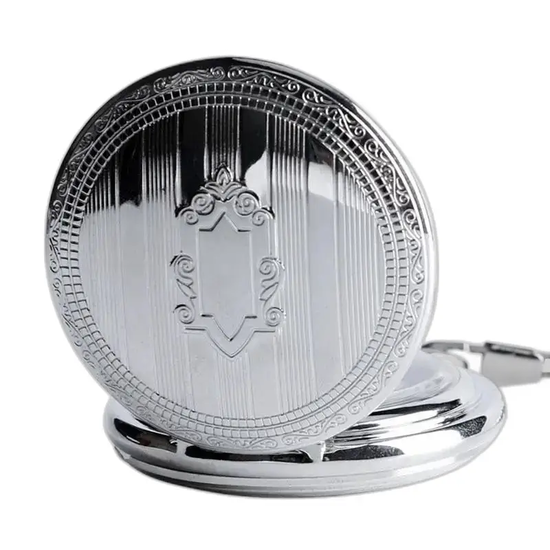 Montre à gousset Luxe Homme Mécanique Argent avec mouvement mécanique élégant