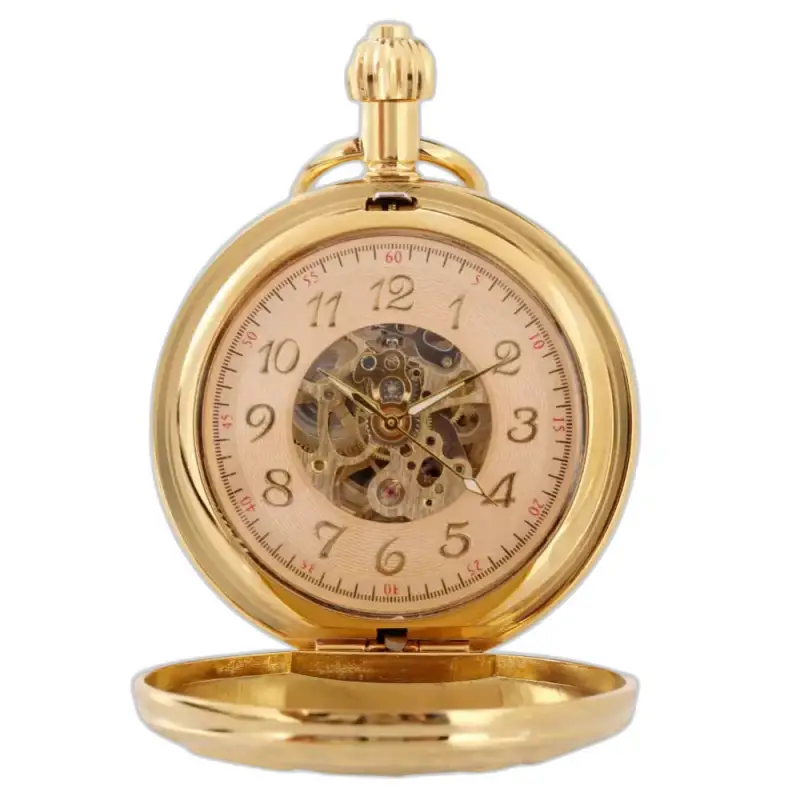 Montre à Gousset Luxe Poche Prestige Loco D’or avec un design doré élégant