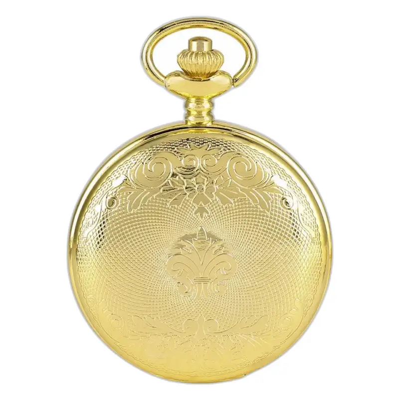 Montre à gousset Luxe Squelettique Or avec chiffres romains sur un design raffiné