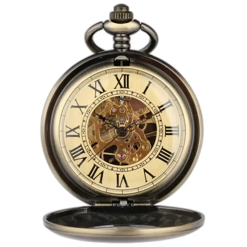Montre à Gousset Luxury Dream Bronze Homme, montre antique mécanique élégante