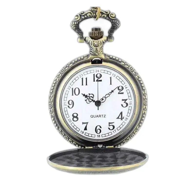 Montre à gousset Maître Hibou Originale et Tendance avec un visage ouvert antique