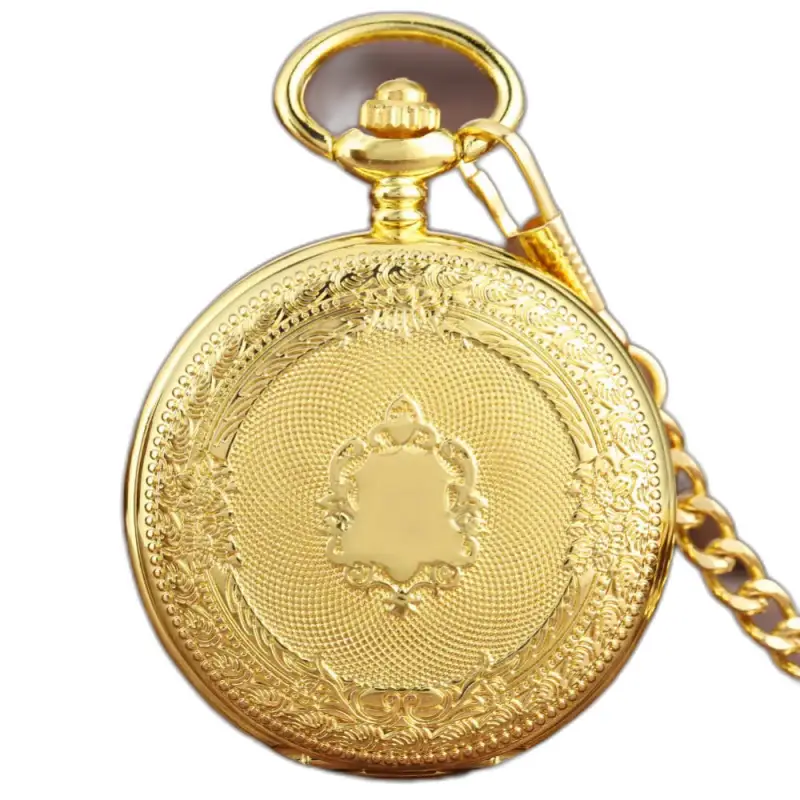 Montre à Gousset Mécanique Bronze Héritage avec un design en ornementation dorée