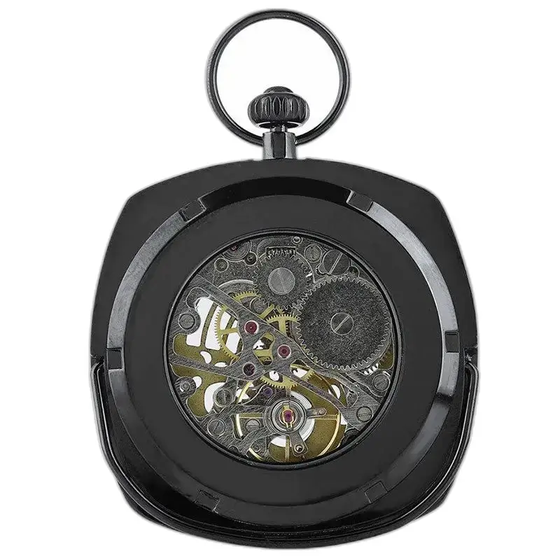 Montre à gousset mécanique avec cadran ouvert design luxe et élégant