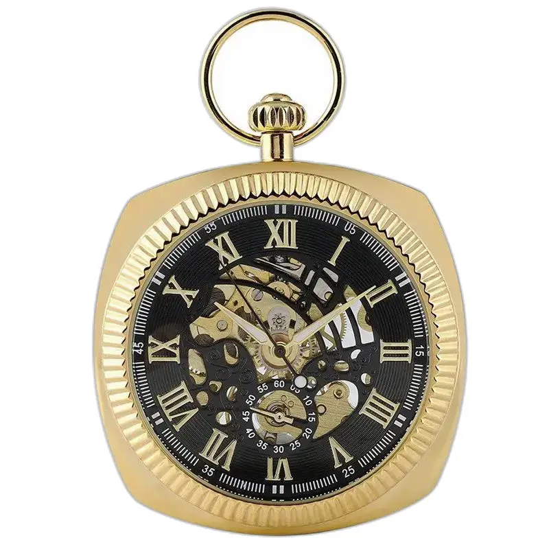 Montre à gousset mécanique Cadran Ouvert Chic Luxe avec boîtier en or tonifié