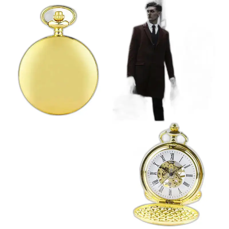 Montre à gousset Mécanique Double Chasseur Homme en or, élégante et raffinée