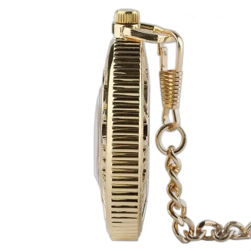Montre à gousset Mécanique Gold Roman Chic avec chaîne élégante en or