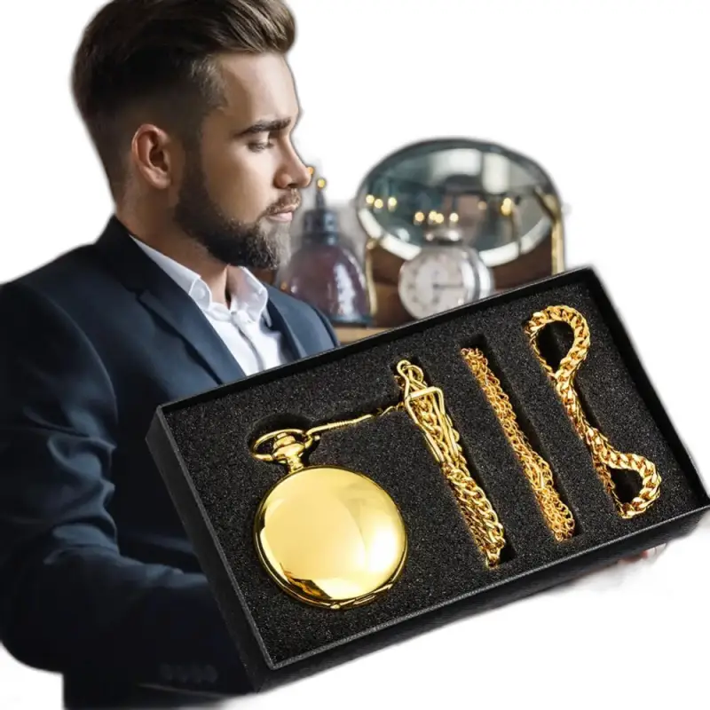 Montre à Gousset Mécanique Gold Tentation avec une élégante finition en or