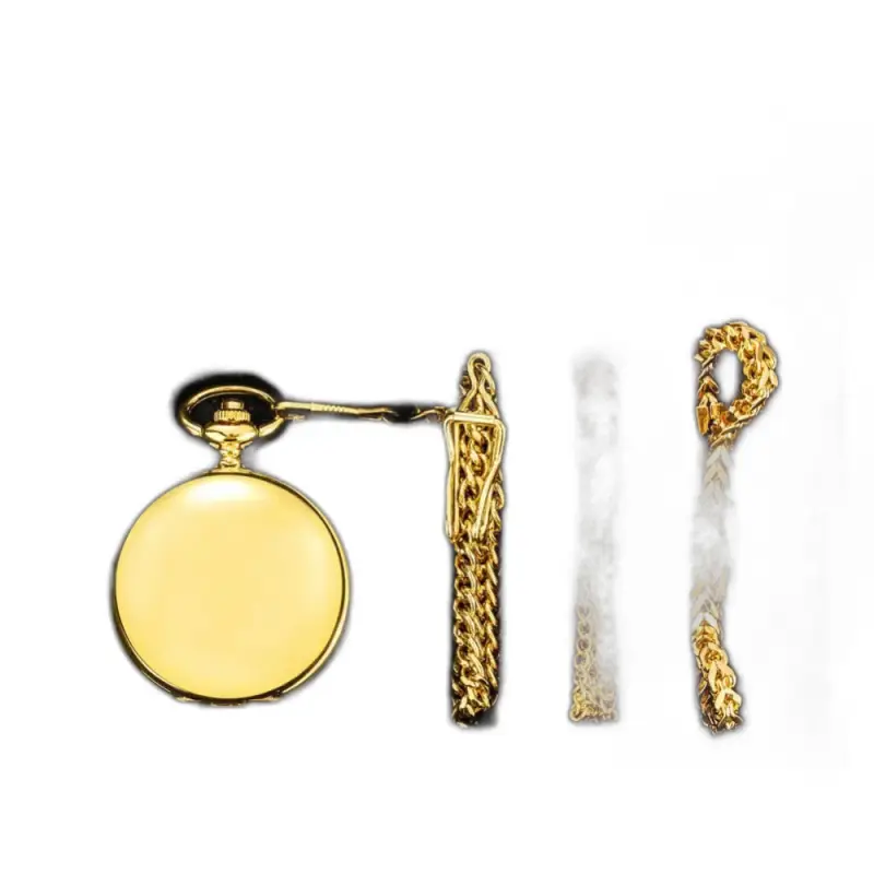 Montre à gousset Mécanique Gold Tentation avec chaîne et finition dorée