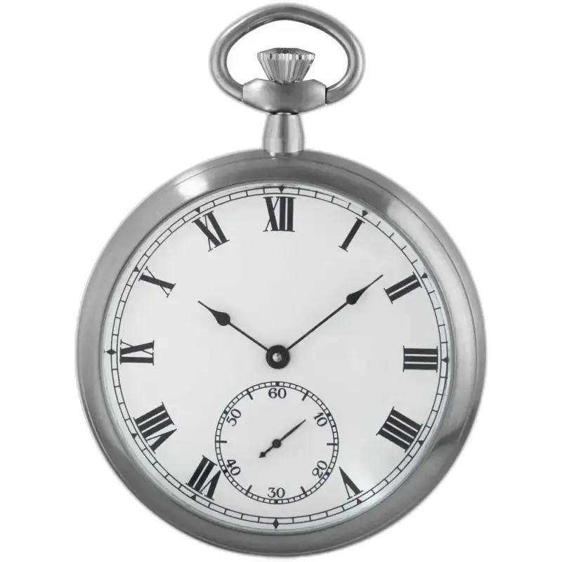 Montre à Gousset Mécanique Gold Vintage avec chiffres romains en argent