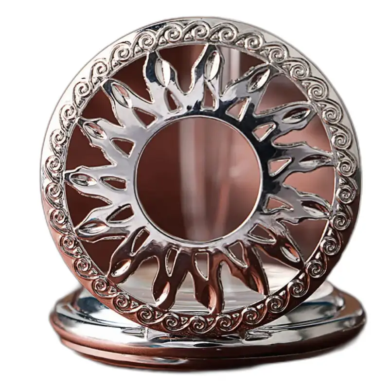Porte-bougie soleil en argent pour Montre à Gousset Mécanique Golden Sun Noir