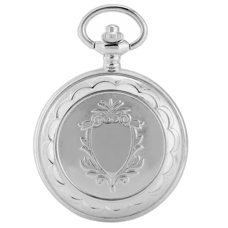 Montre à Gousset Mécanique Locomotive Regal Luxe avec un bouclier décoratif en argent
