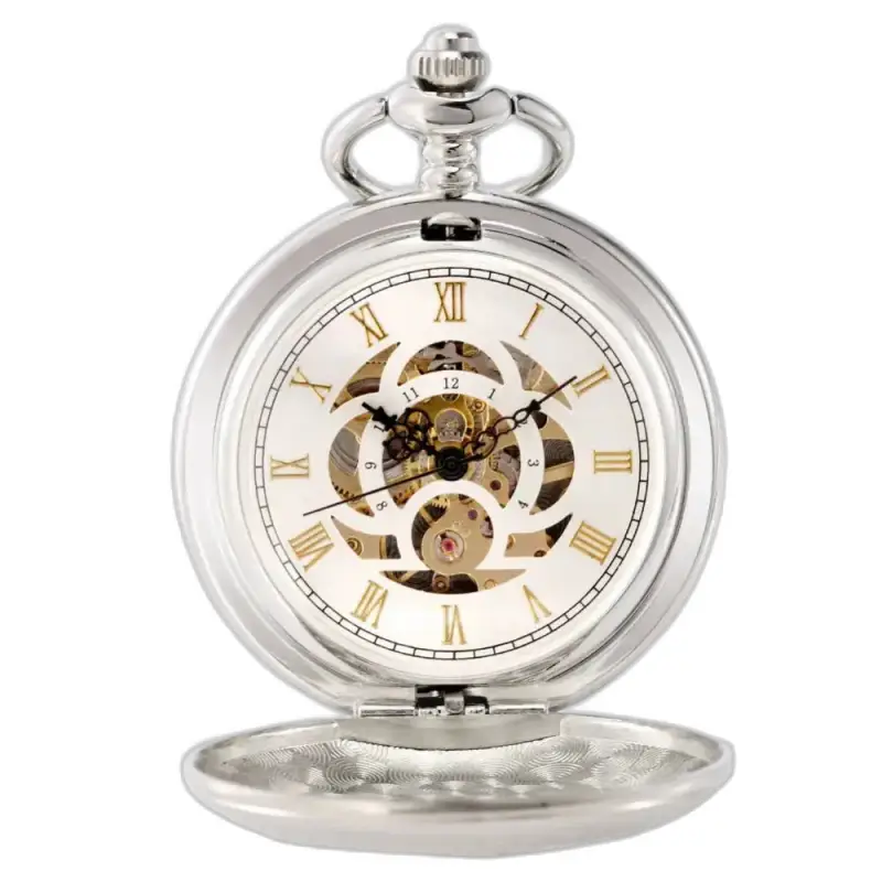 Montre à Gousset Mécanique Locomotive Regal Luxe en argent avec mécanisme raffiné