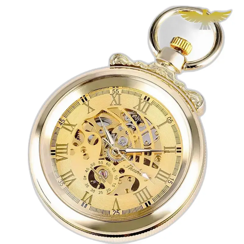 Montre à gousset mécanique luxe or chic avec un mouvement mécanique élégant