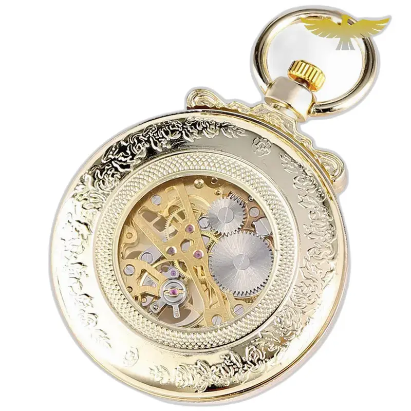 Montre à Gousset Mécanique Luxe Or Chic avec mouvement mécanique en or tonifié