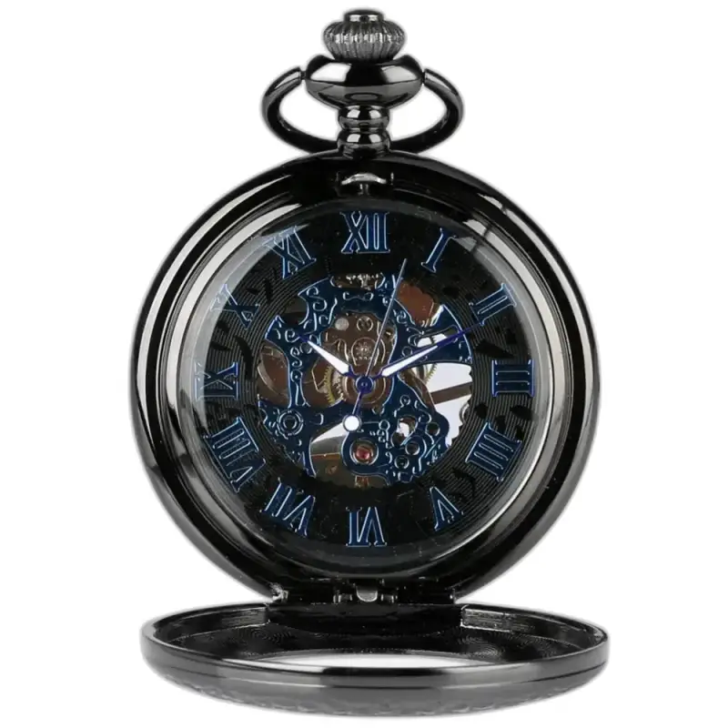 Montre à Gousset Mécanique Noirelite Homme, élégante poche mécanique noirelite