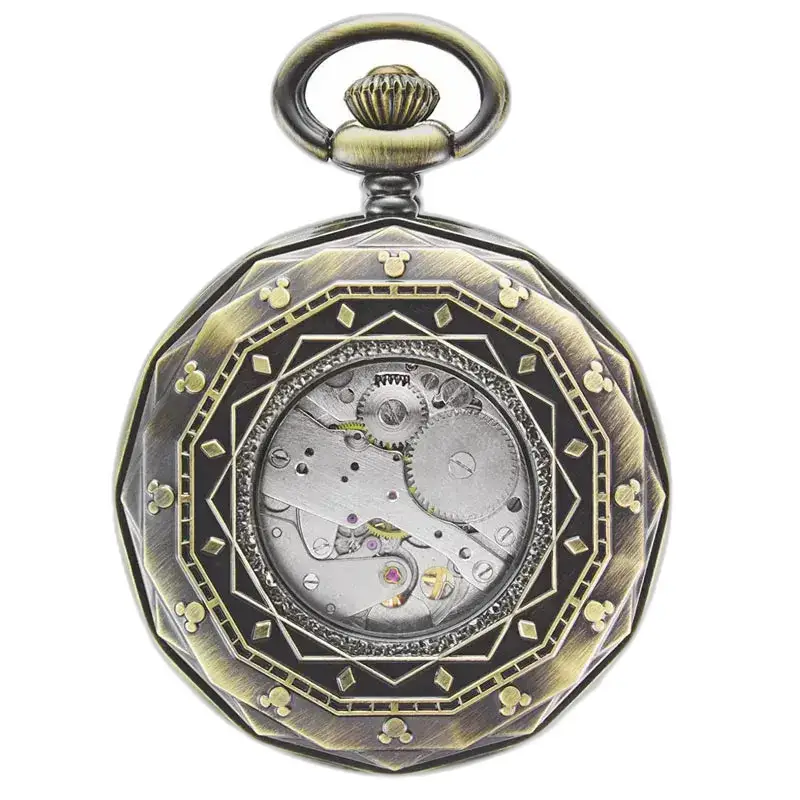Montre à gousset Mécanique Phase Lunaire Luxe avec design antique orné