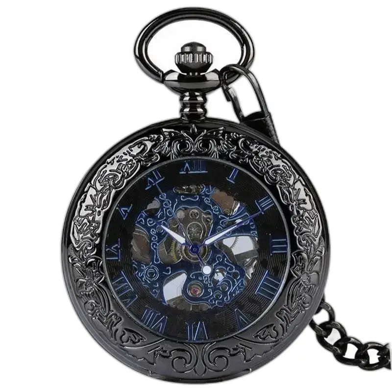 Montre à Gousset Mécanique Transparent Glass avec mouvement mécanique élégant