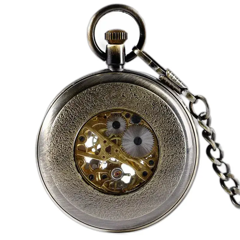 Montre à Gousset Mécanique Vintage Cadran Ouvert Luxe en argent antique