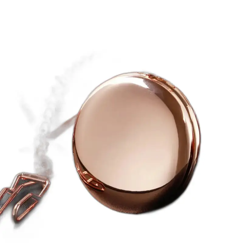 Compact rose gold Montre à Gousset Or Rose Quartz Pink Mirror avec miroir en quartz rose
