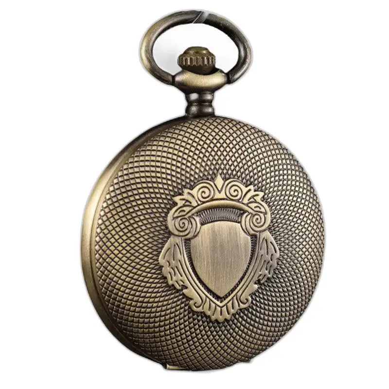 Montre à Gousset Poche Luxury Gold Relief avec un élégant cadran en bronze orné