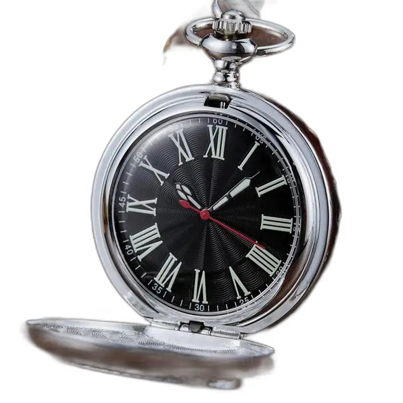 Montre à Gousset Quartz Grand-père Chic avec chiffres romains et design élégant