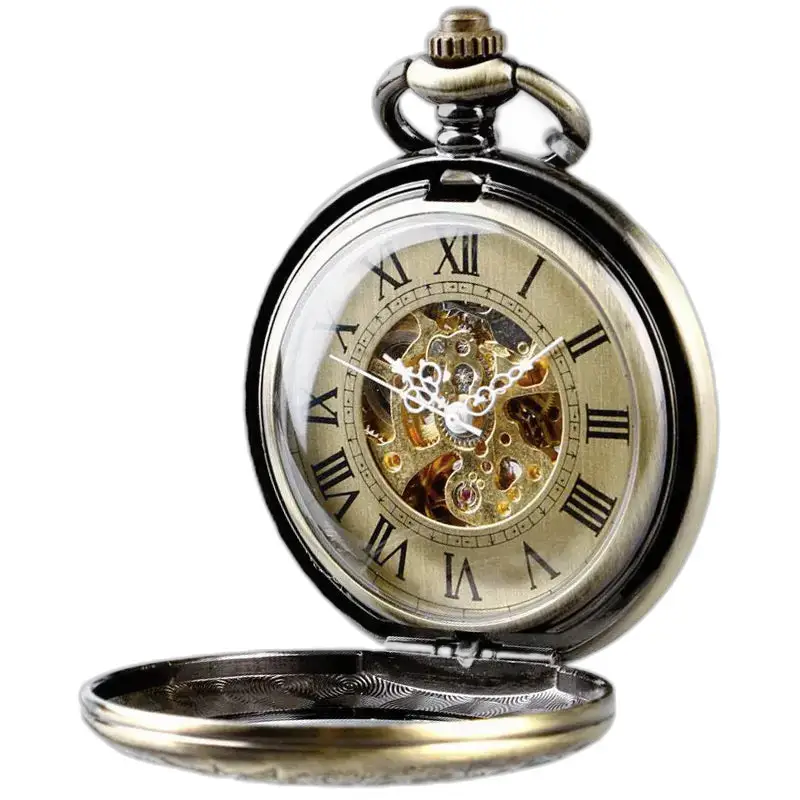 Montre à Gousset Romaine Mécanique Luxe, élégante montre à gousset antique