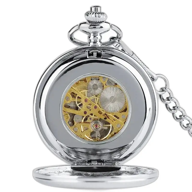 Montre à Gousset Royal Luxury Argent Chic, montre à gousset avec mécanisme visible