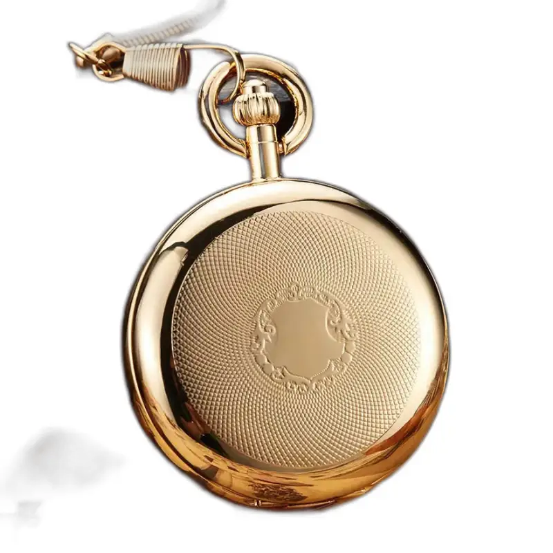 Montre à gousset Royal Luxury avec chaîne, design doré et élégant