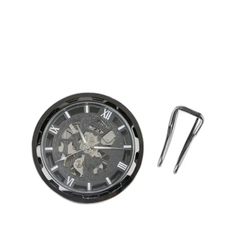 Montre à gousset squelette mécanique élégante avec support, idéale pour collectionneurs
