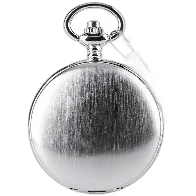Montre à gousset en argent au style chic avec double clapet pour homme