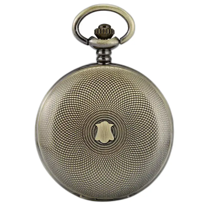 Montre à Gousset Style Demi Chasseur avec boîtier bronze et face à motif