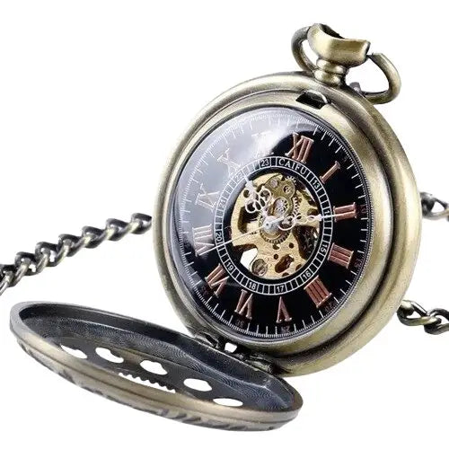 Montre à Gousset Style Vintage avec engrenages visibles, une vieille montre élégante