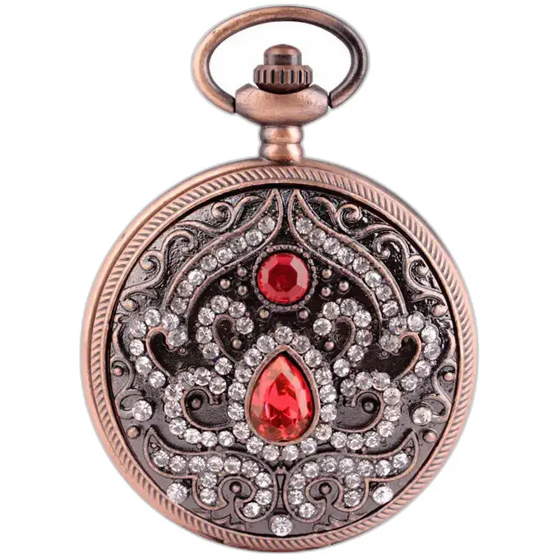 Montre Collier à Quartz ornée de précieuses pierres bleues et design élégant