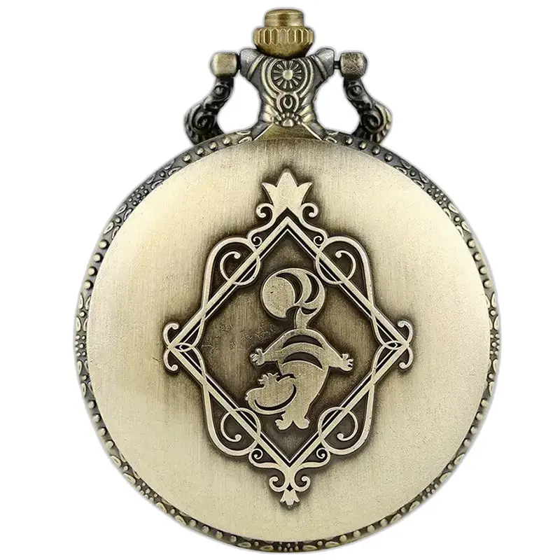 Montre collier Alice vintage avec design de chat du Cheshire élégant
