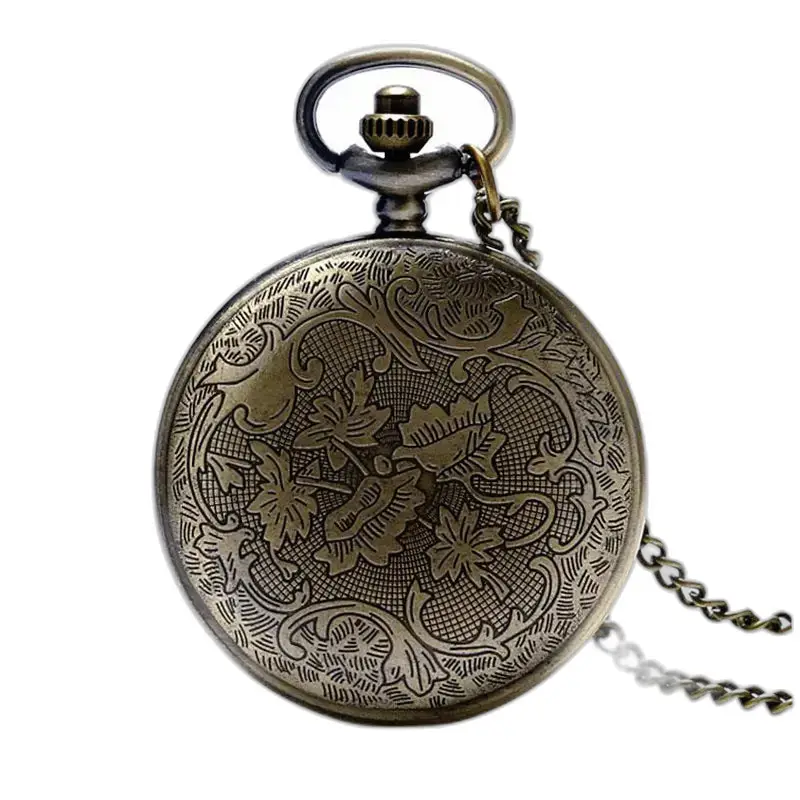 Montre Collier Boussole Vintage Style Homme Femme avec un pocket watch en argent orné