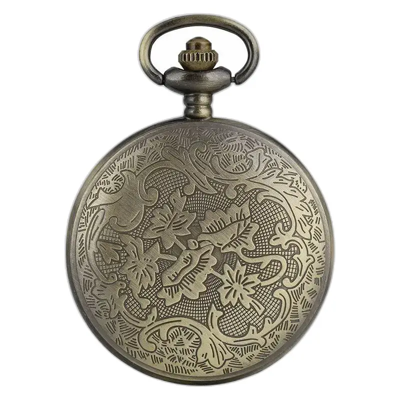 Montre Collier Bronze élégante avec motif orné pour femme, style rétro exceptionnel