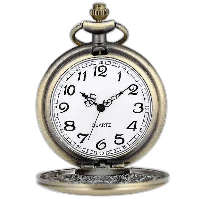 Montre Collier Bronze Fleur Vintage Femme avec une montre de poche antique élégante