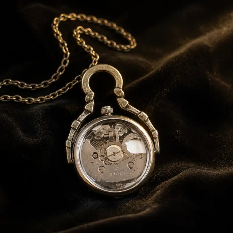 Montre Gousset Collier Quartz Bulle Rétro Femme - Univers Gousset