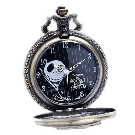 Montre Collier Cauchemar avant Noël en Bronze avec design inspiré du film classique