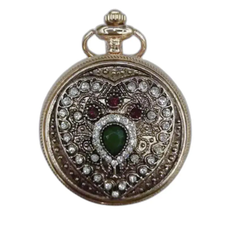 Montre Collier Coeur Luxueuse avec Pierres Précieuses et design élégant