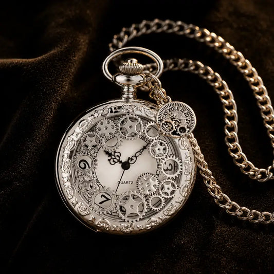 Montre à Gousset Collier Quartz Femme Steampunk - Univers Gousset