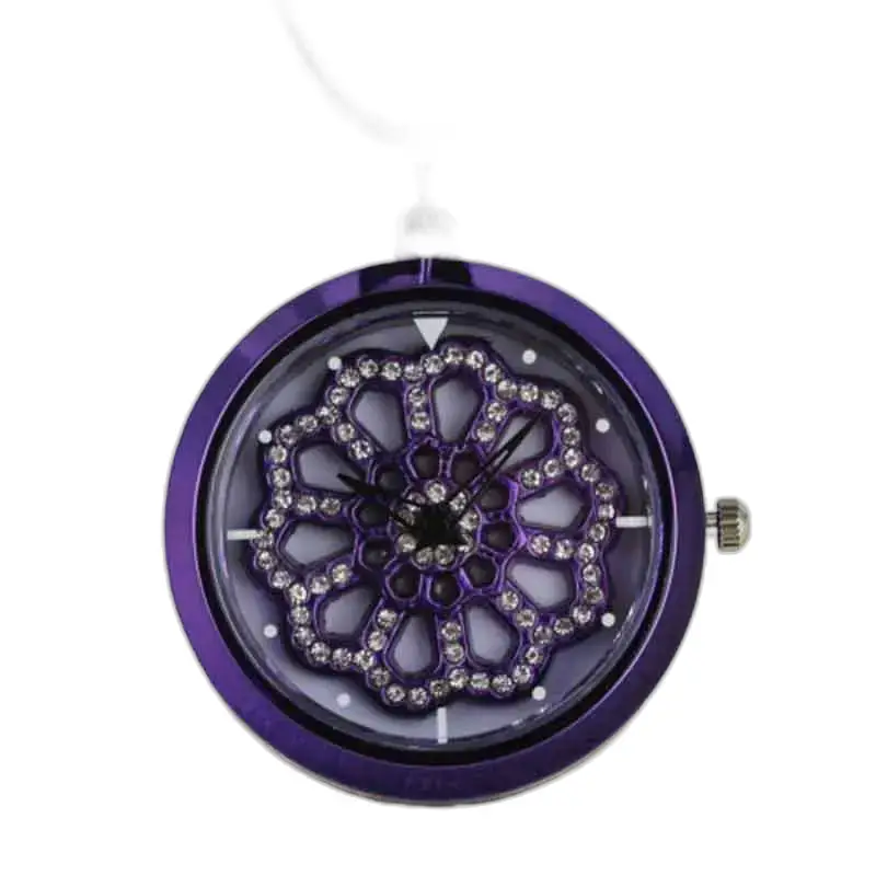 Montre Collier Fleur Élégante pour Femme, montre collier avec cadran en pierres précieuses
