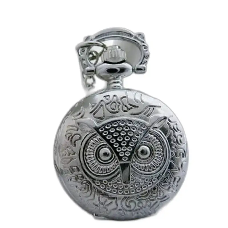Montre Collier Girl’s avec pendule argenté en forme de hibou vintage chic