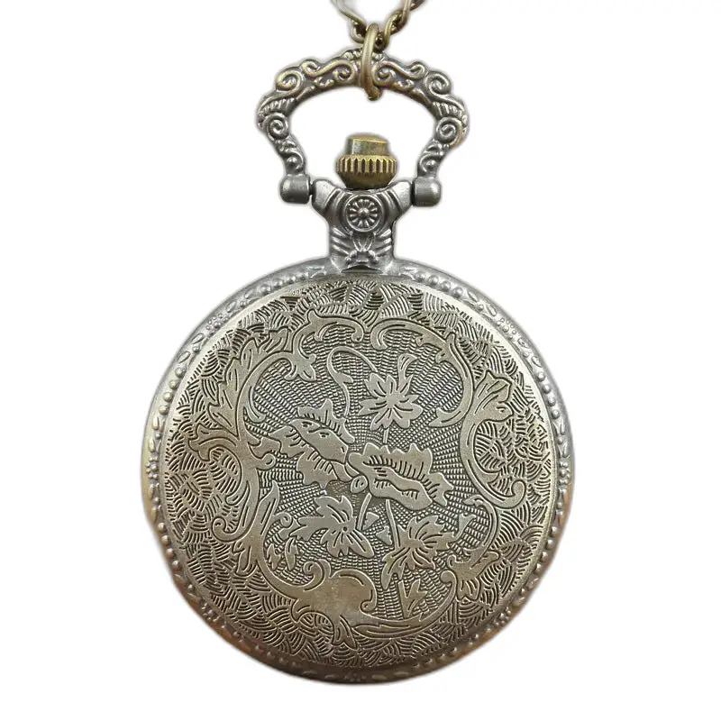 Montre Collier Harley Davidson en bronze avec affichage analogique et design ancien