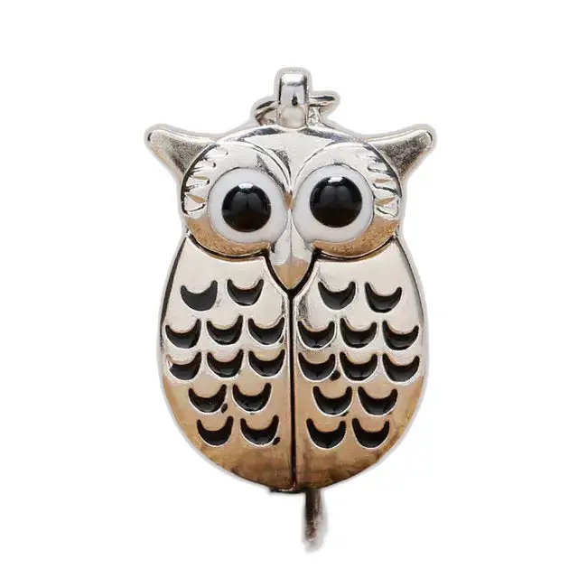 Pendentif hibou en argent dans la montre collier Hibou Vintage Bronze Noir