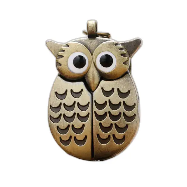 Pendentif Hibou en bronze vintage pour montre collier hibou, élégant et unique