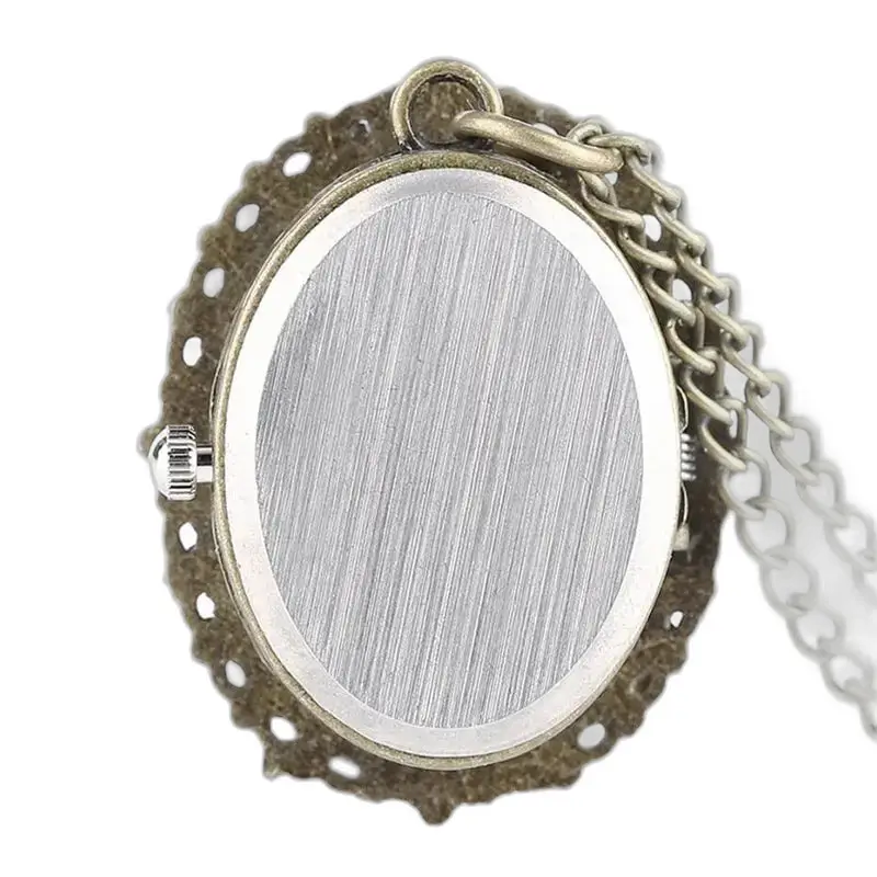 Montre Collier Holidays Romance en bronze avec montre collet vintage ovale