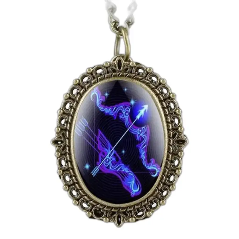 Collier horoscope en bronze avec pendentif Sagittaire de Montre Collier