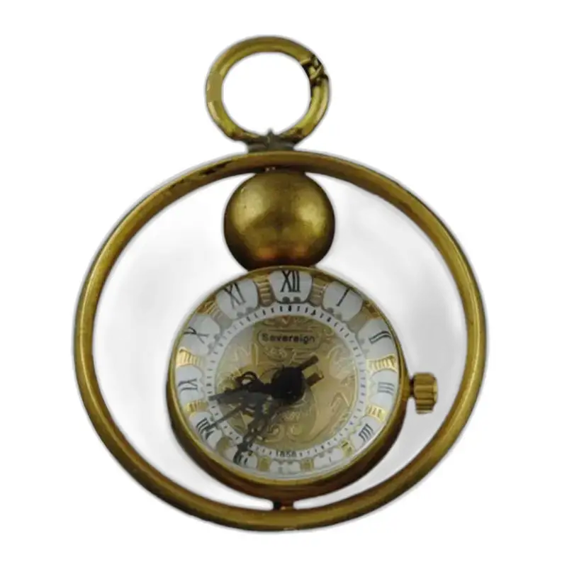 Pendentif doré montre collier mécanique Vintage Cuivre pour homme et femme