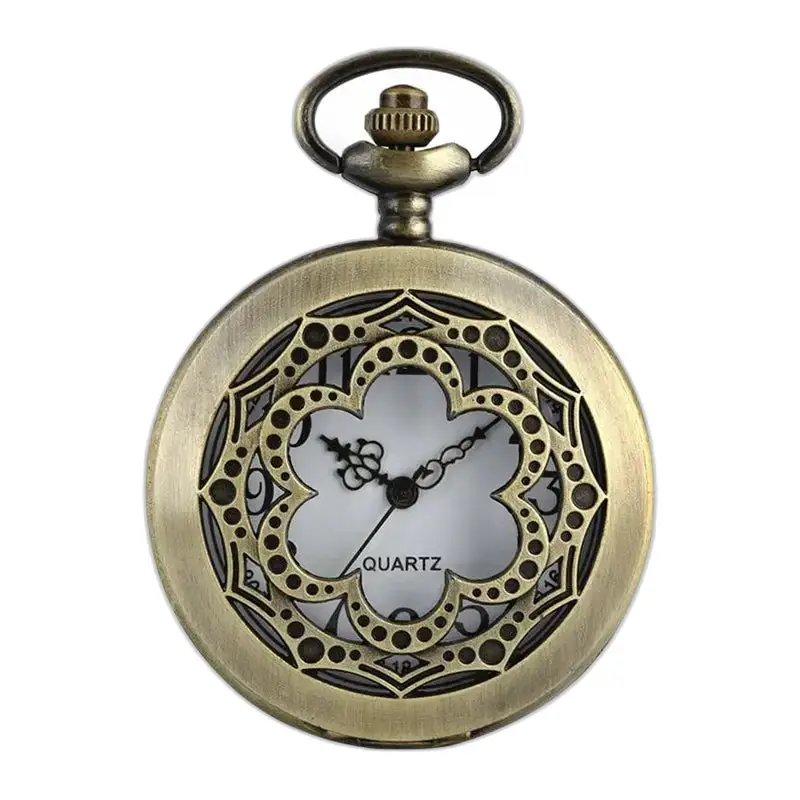 Montre Collier My Little Flower Bronze avec montre collier au style ancien